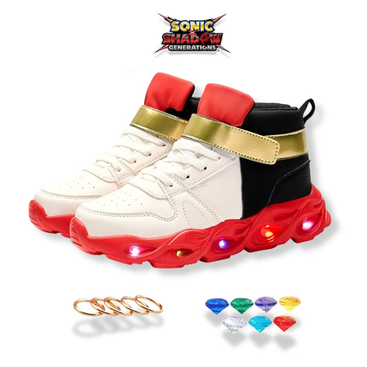 Shadow the Hedgehog Power Ring & Chaos Emerald Kids LED Sneakers