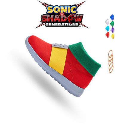Powerful streetwear sneakers inspired by Knuckles the Echidna, includes Rings & Diamonds.