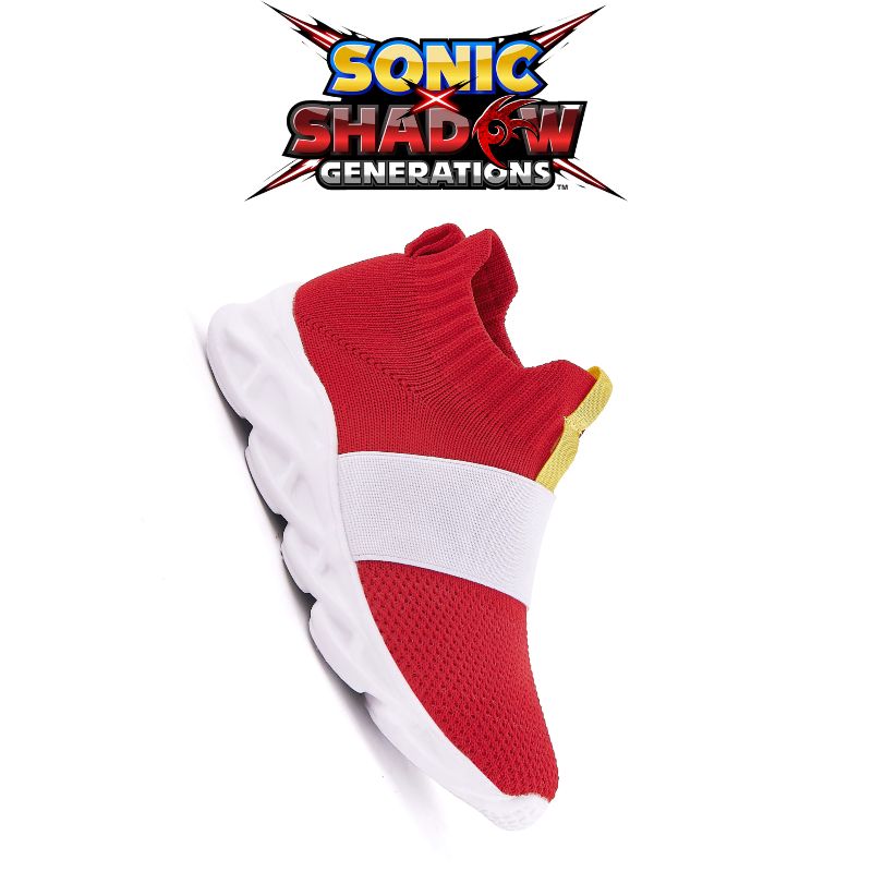 Sonic Sneakers with sleek blue and red design, perfect for speed and style.
